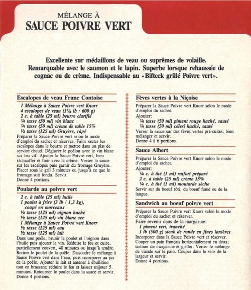 Mélange à sauce poivre vert en enveloppe (recettes) de Knorr | Photo de PassionRecettes