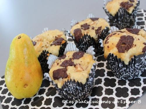 Muffins aux poires et chocolat noir de Estherb | Photo de Estherb