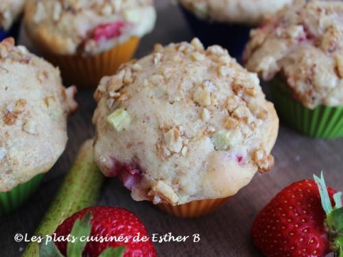 Muffins fraises et rhubarbe de Estherb | Photo de Estherb