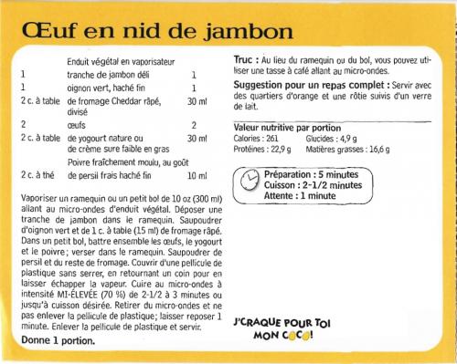 Oeuf en nid de jambon | Photo de PassionRecettes