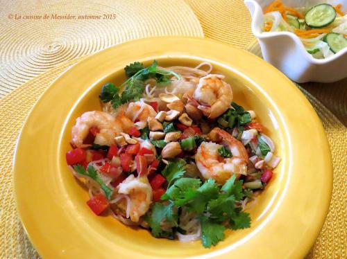 Pad thaï aux crevettes, sauce au lait de coco de Messidor | Photo de Messidor