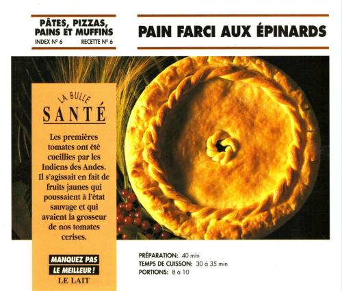 Pain farci aux épinards de Bon Appétit | Photo de PassionRecettes