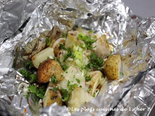 Papillotes de patates crémeuses au bacon sur le bbq de Esther B | Photo de Estherb