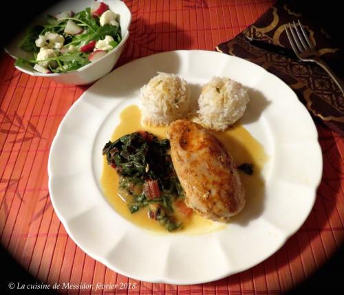 Poitrines de poulet aux bettes à carde de Messidor | Photo de Messidor