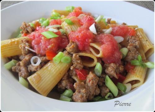 Rigatoni à la saucisse épicée de Beaubarbu | Photo de Beaubarbu