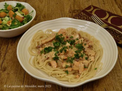 Sauce aux deux saumons sur pâtes, version simplifiée de Messidor | Photo de Messidor