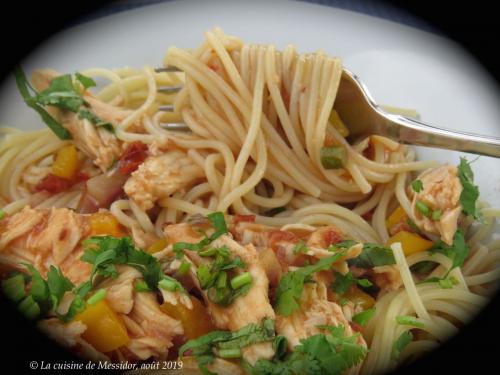 Spaghettis au poulet cuit, version express de Messidor | Photo de Messidor