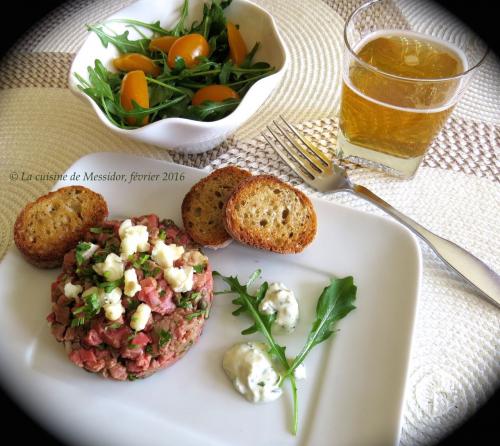 Tartare de boeuf au chèvre de j.-f. plante de Messidor | Photo de Messidor