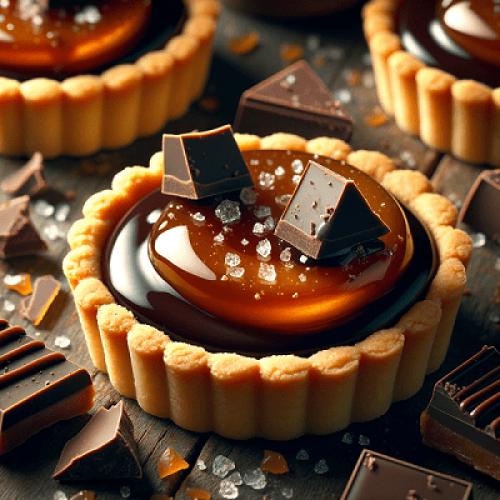 Tartelettes au chocolat noir et caramel salé à la fleur de sel de Sosolagourmande | Photo de Sosolagourmande